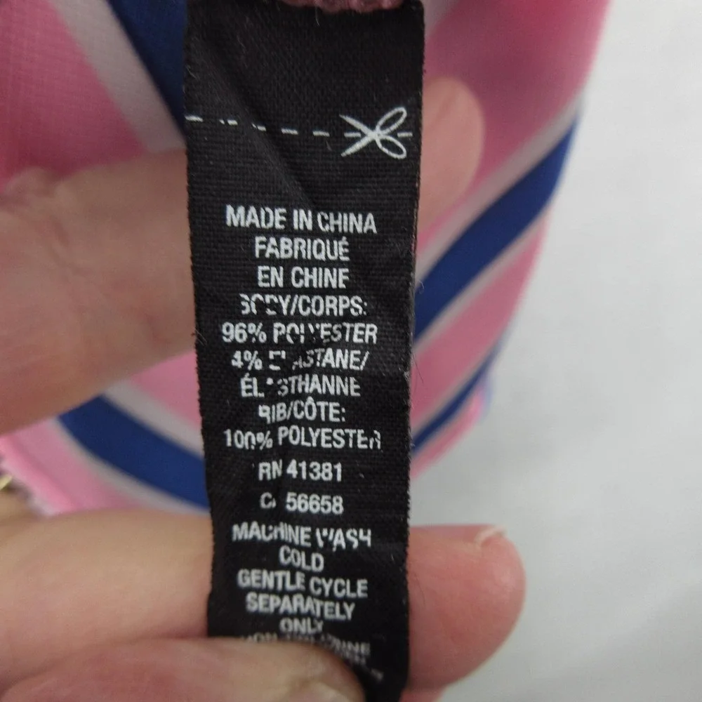 RLX Ralph Lauren Polo Shirt Mens Large Pink Striped Nicklaus North Whistler Golf